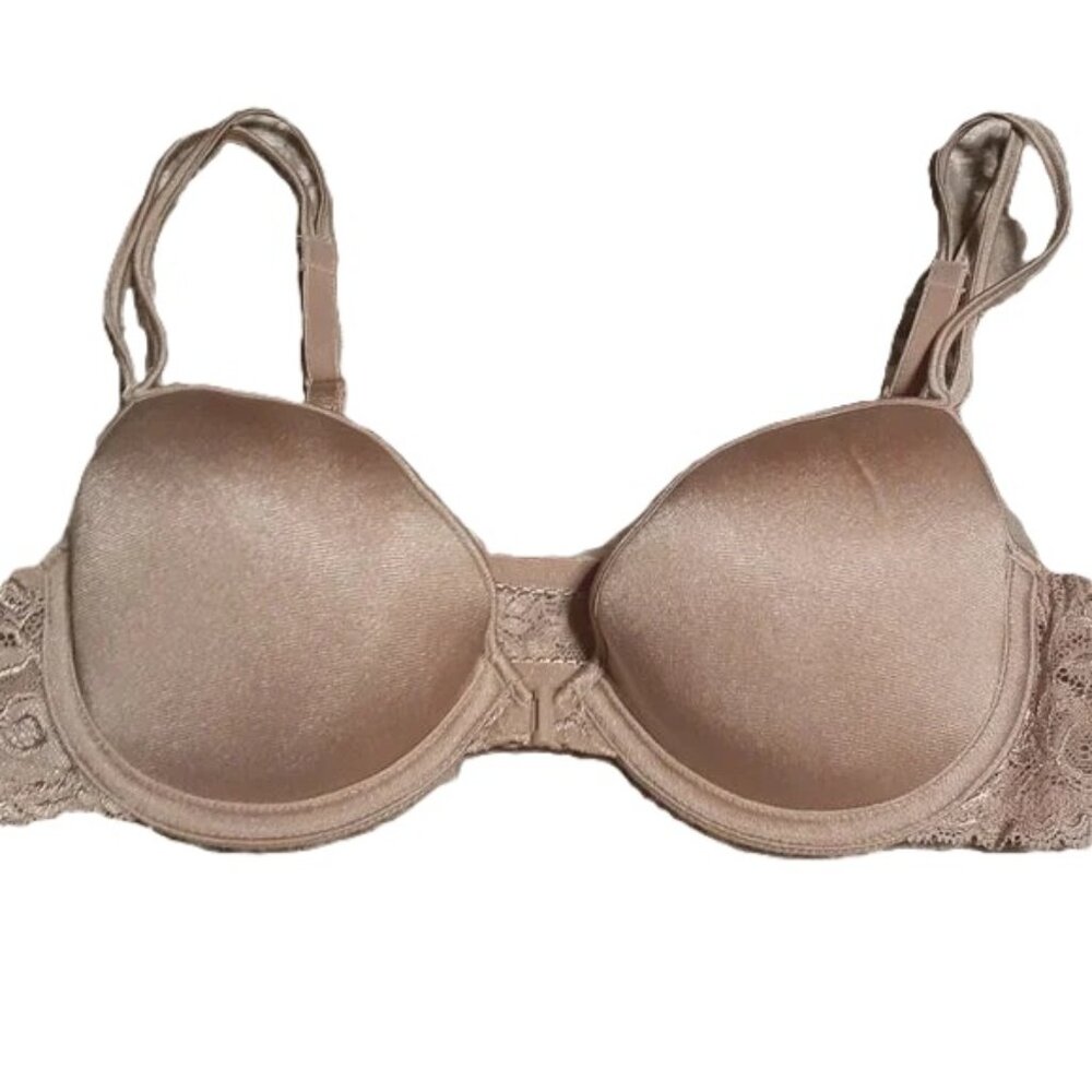 Sears nude lace front closure pushup bra size 34A new